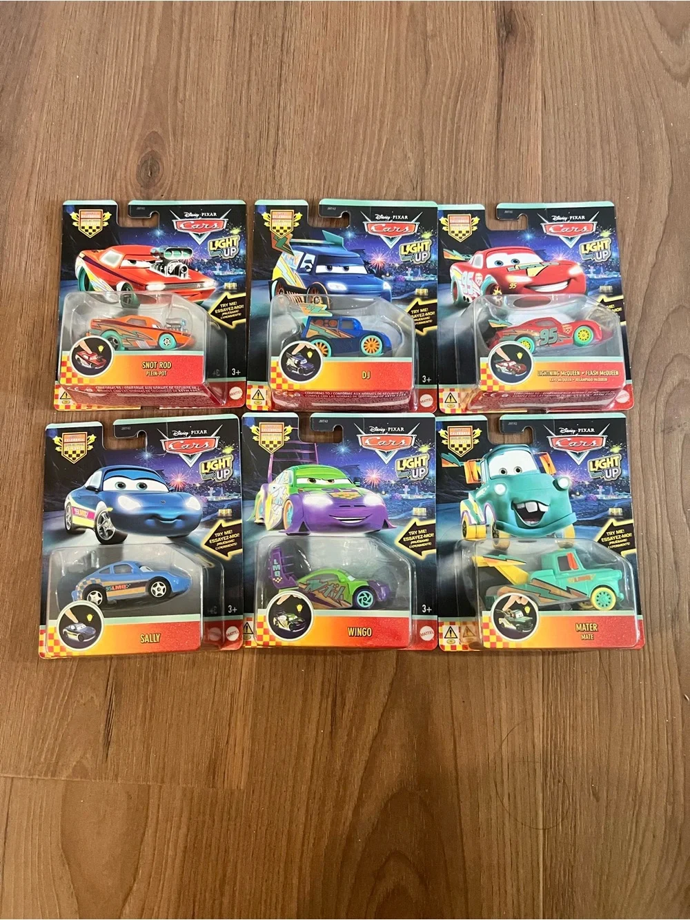 Mattel Disney Cars Light Up Full Set